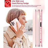 For Samsung Galaxy A23 5G Case: With Screen Protector [2 Pcs]+ Full Camera Protection, Love Heart Plating Girly Women Cute Luxury Soft Tpu Case For Samsung A23 5G, Pink