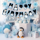 Penguin Happy Birthday Banner & Streamers – Party Supplies for Kids & Teens