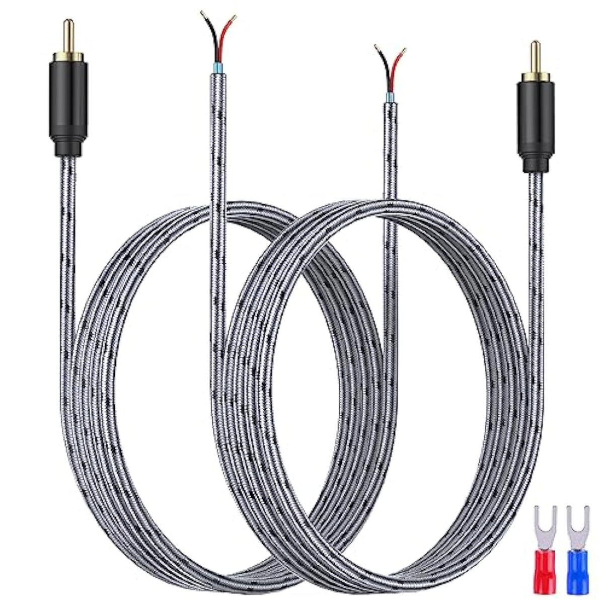 Rca To Speaker Wire Adapter, 2 Pack 6.6 Ft, Speaker Wire Rca Male Plug Jack Co