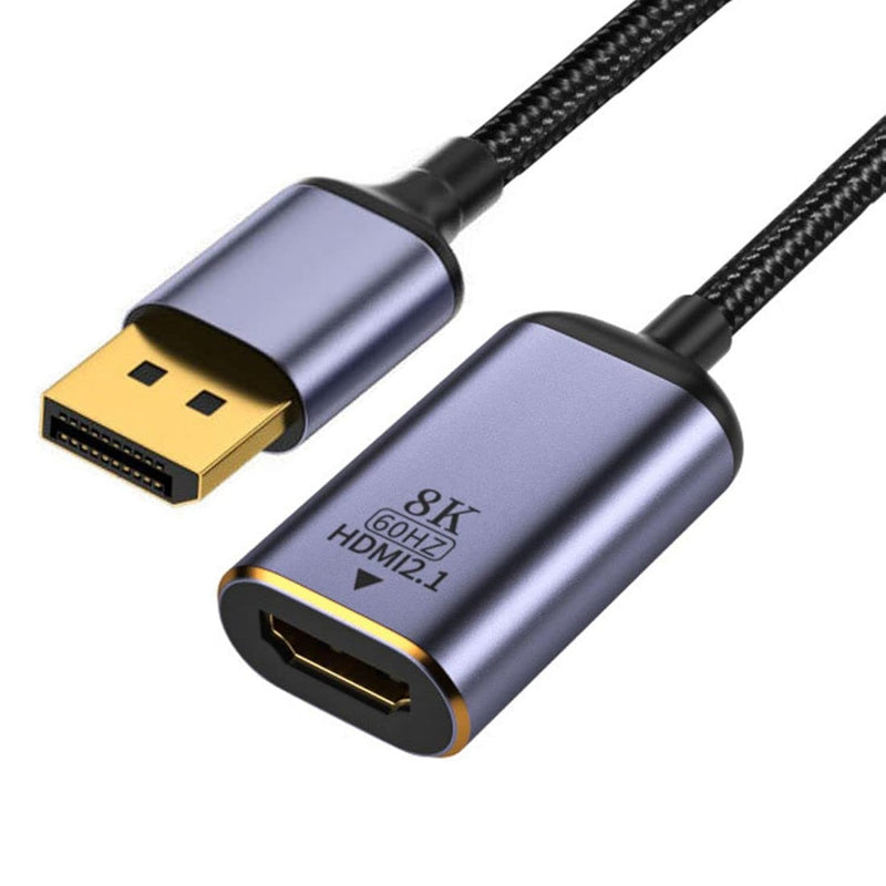 Cy Displayport To Hdmi Adapter,Dp Displayport 1.4 Source Male To Hdmi 2.0 Fema