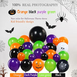 Halloween Decorations Balloon Garland Arch Orange Black Green Purple Spider Bat Ghost Decor