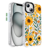 For Iphone 14 Case, [Crashproof 11Ft Military-Grade Drop Protection] [Anti-Yellowing & Anti-Peel] Clear Shockproof Tpu Bumper Slim Phone Case For Iphone 14 Cover Case-Sunflowers
