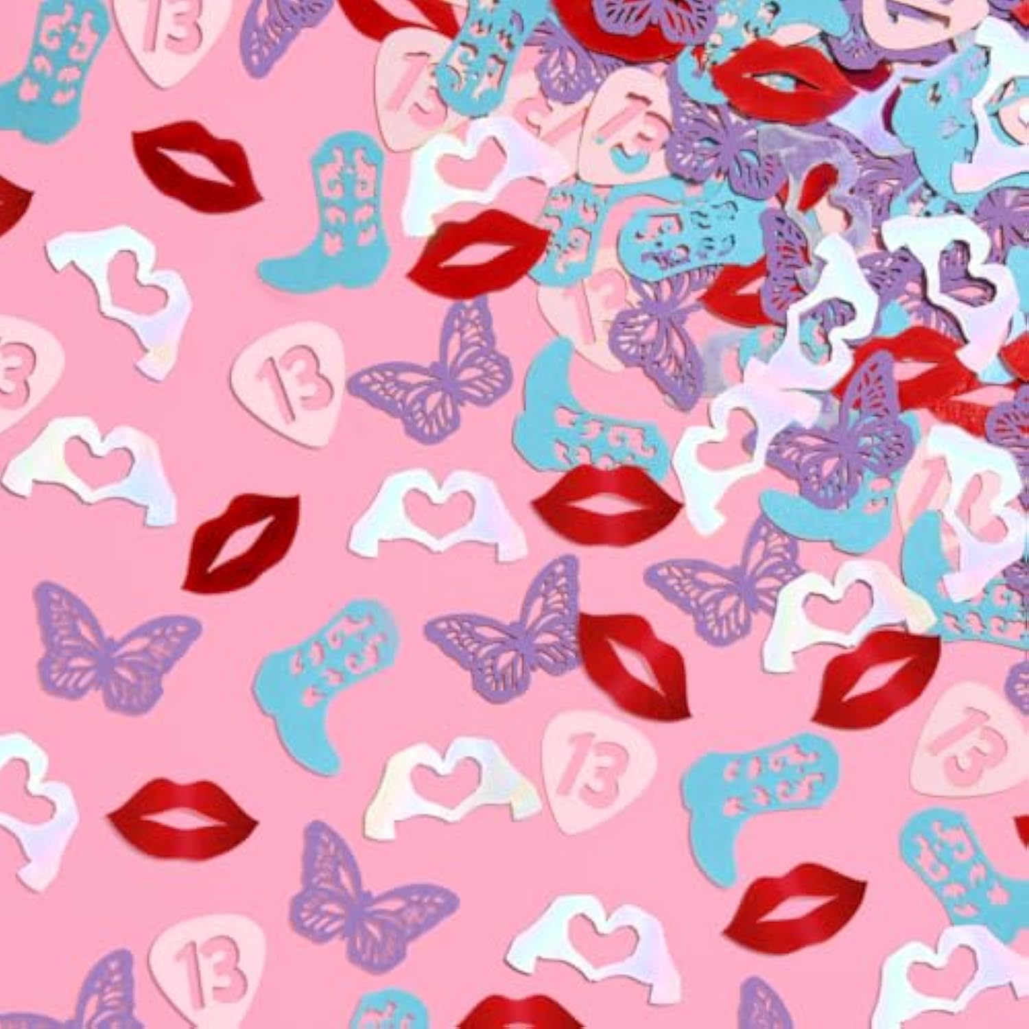 Eras Party Confetti - 200 Pcs | Concert Tablescape, Bachelorette Table Decor, Birthday Decorations, Cute Pink Bday Supplies