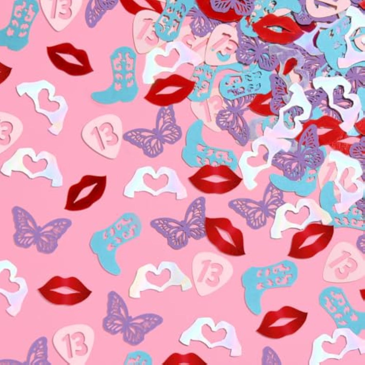 Eras Party Confetti - 200 Pcs | Concert Tablescape, Bachelorette Table Decor, Birthday Decorations, Cute Pink Bday Supplies