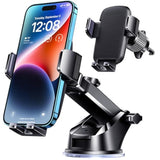 Phone Mount for Car Phone Holder [Military-Grade Suction & Stable Clip] Car Phone Holder Mount Windshield Dashboard Air Vent Universal Automobile Mount Fit for All iPhone Android Smartphones