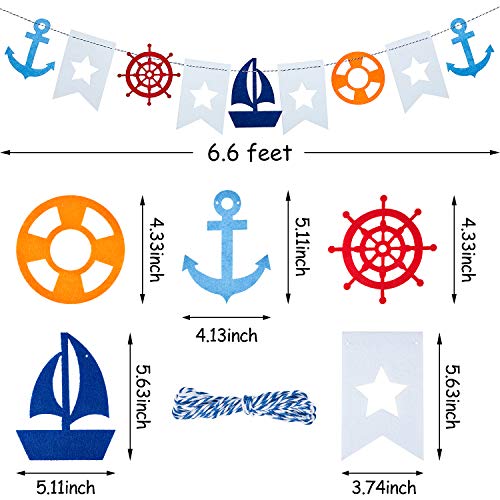 2 Pcs Nautical Bunting Banner Cruise Door Decorations