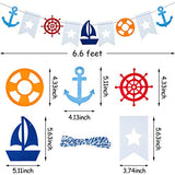2 Pcs Nautical Bunting Banner Cruise Door Decorations