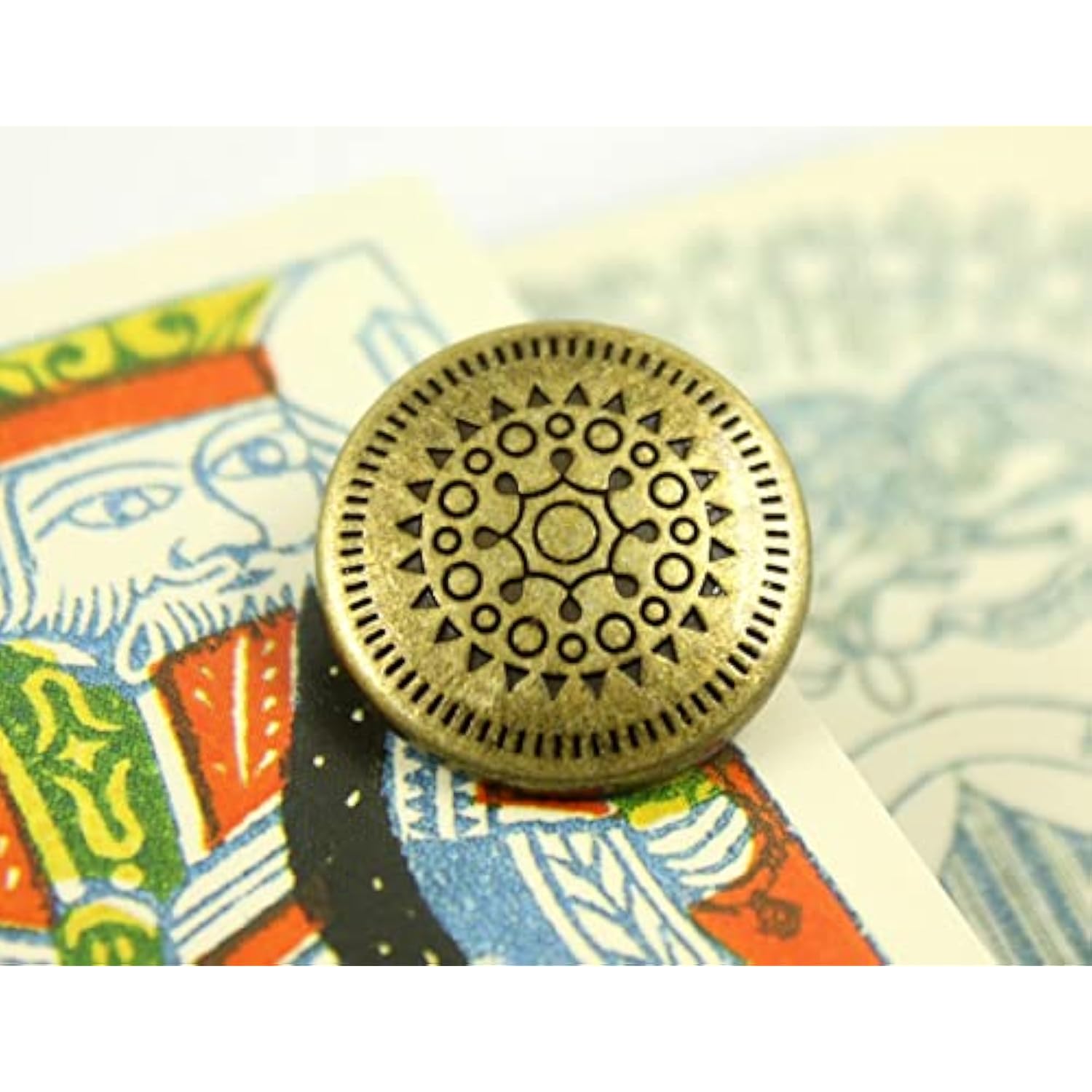 12 Pieces Native Sun Metal Shank Buttons. 18Mm (11/16 Inch) (Antique B