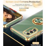 For Moto G Stylus 5G 2022 Case: With Tempered Glass Screen Protector [2 Pack] 360° Rotatable Ring Holder Magnetic Kickstand, Plating Rose Gold Edge For Moto G Stylus 5G 2022 Case, L-Green