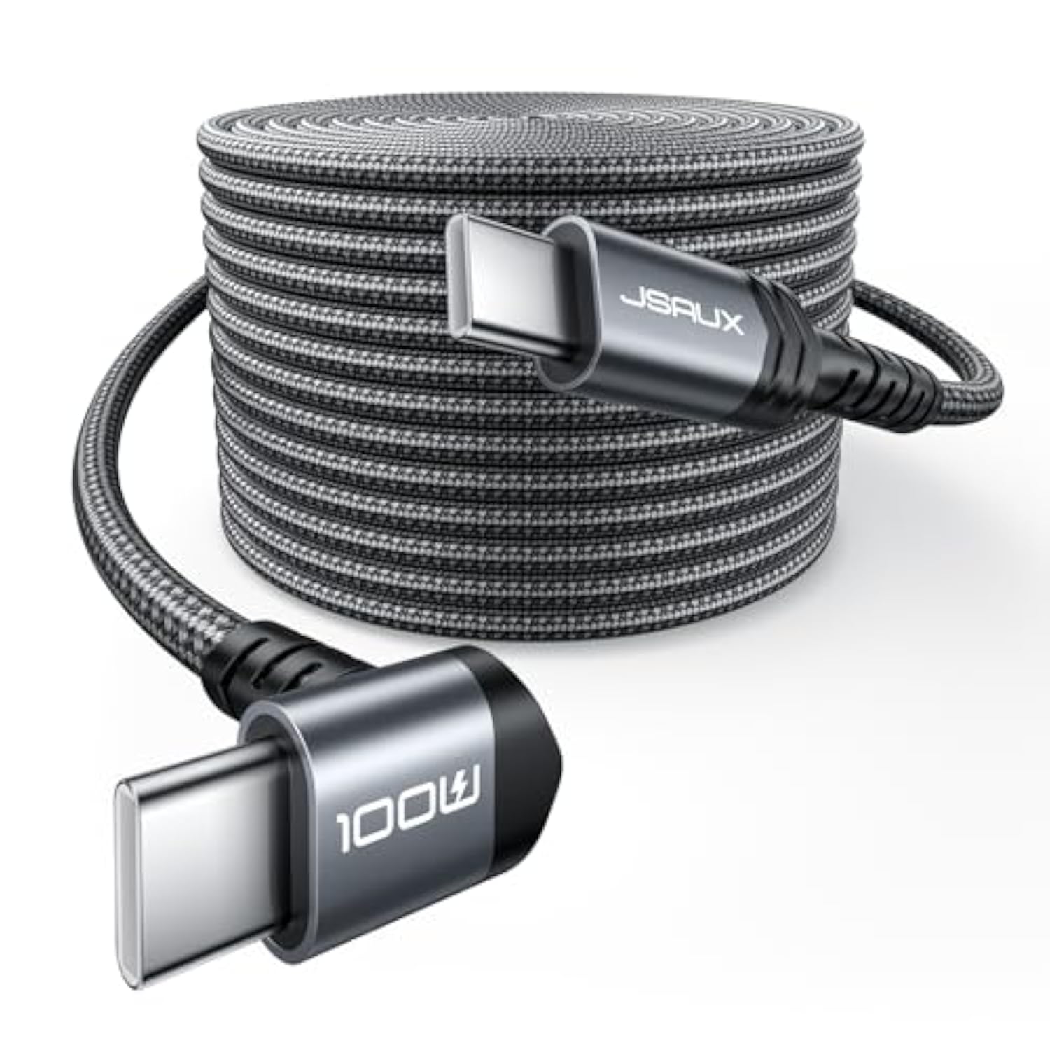 Usb C To Usb C Cable 2-Pack 10Ft, 100W Right Angle Fast Charging For Iphone 17/Iphone Air/Iphone 17 Pro Max, Nintendo Switch 2, Steam Deck, Rog Ally, Macbook, Ipad, Galaxy S25 S24, Iphone 15/16