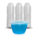 Games – 105 Extra/Replacement Gelatin Shot Cups & Lids For Giant Tower Party Game – Clear Plastic & Leak Proof - Perfect Size For Hidden Shot Blocks - Tipsy Topple Game For Adults - Block Games