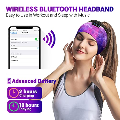 Sleep Headphones Bluetooth Headband Sleeping Wireless Headband Headphones With Thin Hd Stereo Speakers Perfect For Side Sleepers, Sport, Yoga, Travel