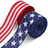 2 Rolls 20 Yard Christmas Wired Edge Ribbon Christmas Party Decoration