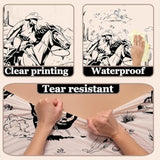 Western Party Decorations Cowboy Tablecloths Disposable Wild West Cowboy Birthday Table Cover For Kids Rodeo Bachelorette Baby Shower Party Supplies