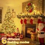 Christmas Cluster Lights, 600Led 20Ft Chasing Christmas Firecrackers String Lights With 6 Flow Modes, Waterproof Plug In