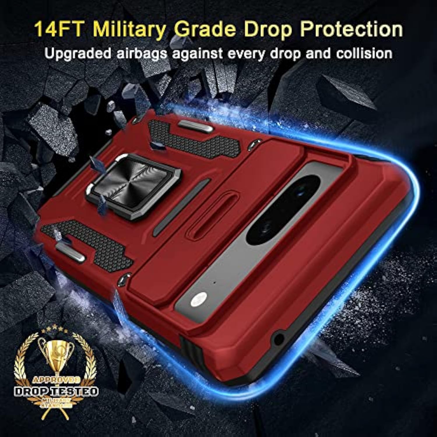 Google Pixel 7 Case with Slide Camera Cover+Screen Protector