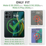 Moto G 5G 2025/Moto G 5G 2026/Play 2026 Wallet Case with RFID Blocking Credit Card Holder, Flip Book PU Protective Cover for Women and Men
