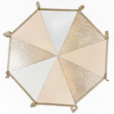 Champagne Gold Beige White Party Pennant Banner Flag Hanging Glitter Paper Triangle Bunting For Birthday Baby Shower Graduation Wedding Engagement Bridal Shower Holiday Baptism Party Decorations