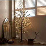 Pre Lit Faux Noway Christmas Pine Tree Lights 6Ft 126 Warm White Led For Indoor Outdoor Home Decoration