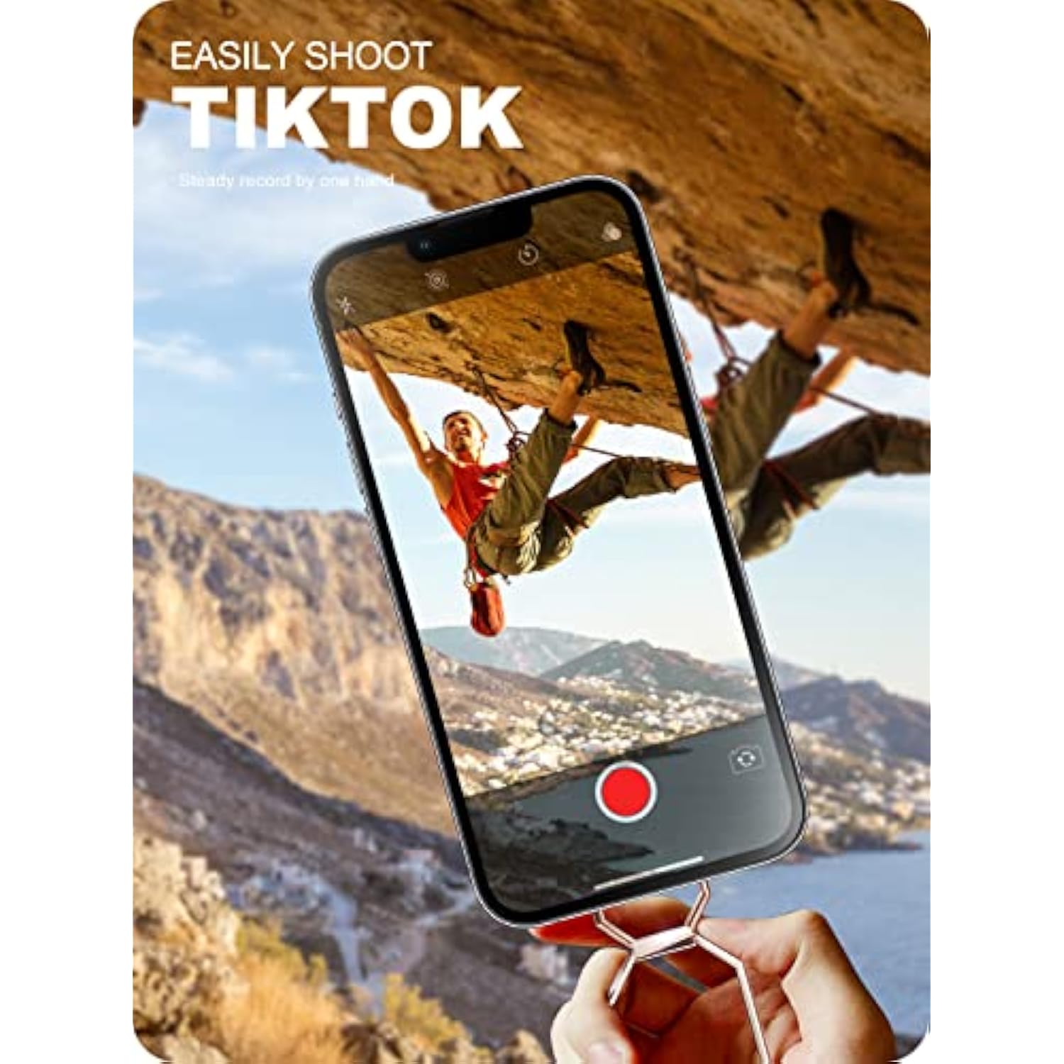 Foldable Magnetic Phone Ring Holder & Kickstand, Adjustable Grip for iPhone