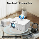 Mini Projector With 5G Wifi And Bluetooth, 1080P Supported Outdoor Projector, Portable Movie Projector Compatible With Tv Stick, Ios, Android, Ps5, Hdmi, Usb