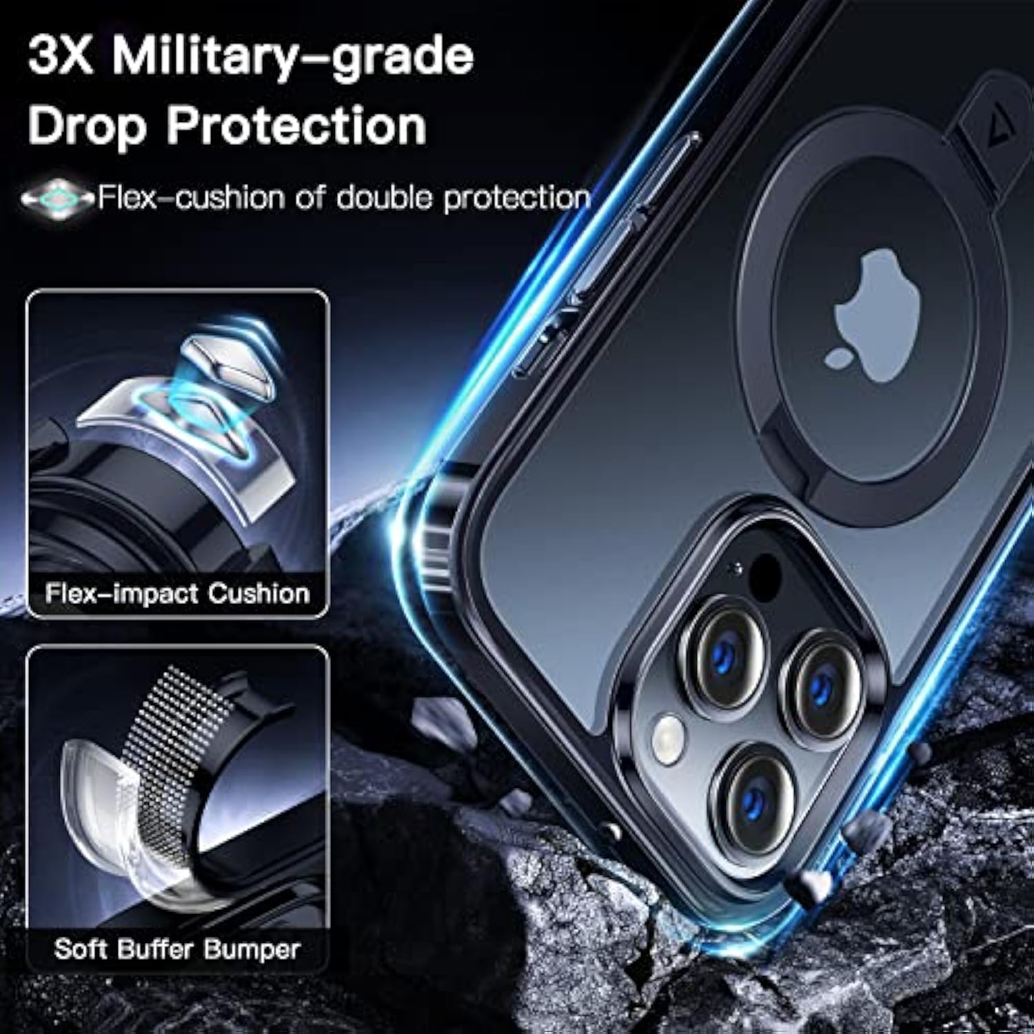 Invisible Stand Magnetic Case for iPhone 14 Pro