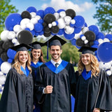 Blue Black White Silver Balloon Garland Arch Kit 127Pcs Royal Blue Bla