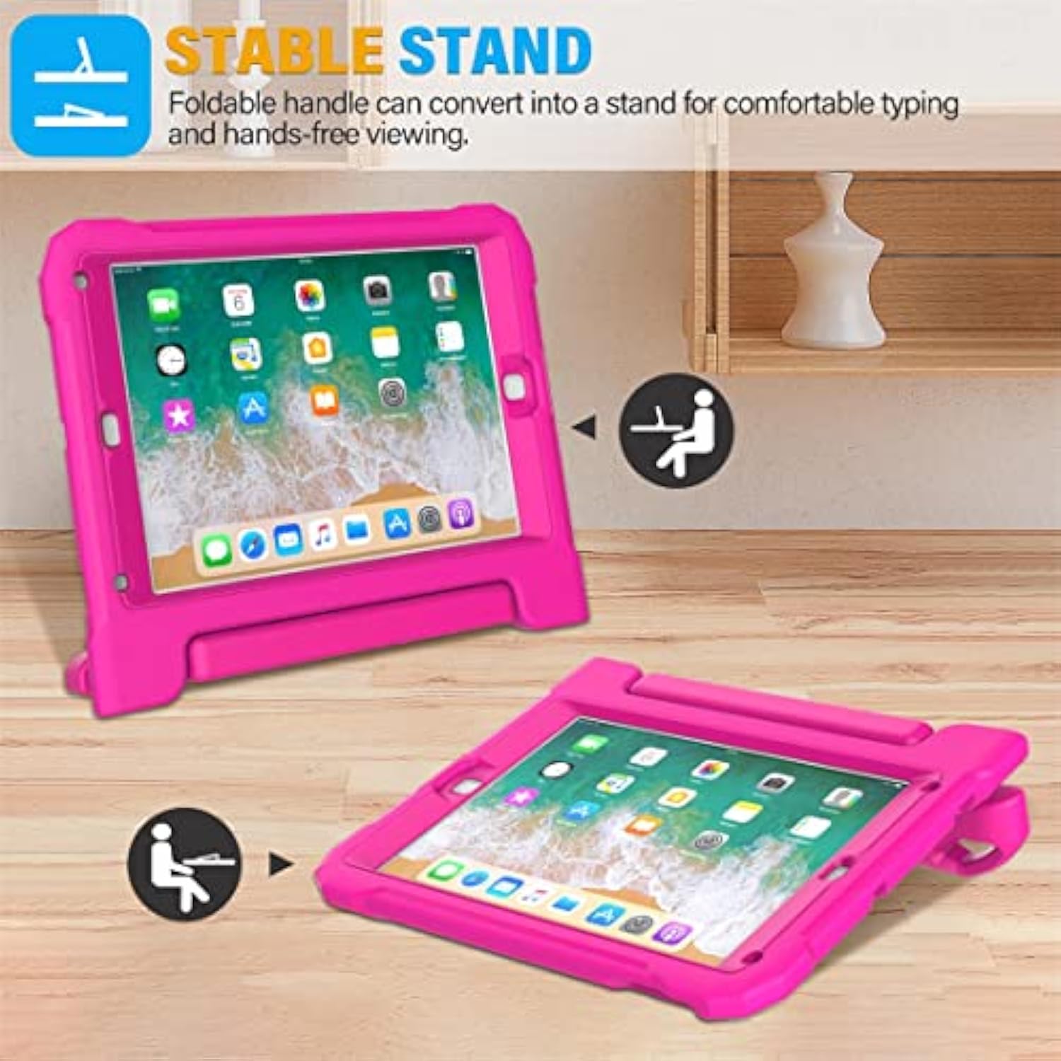 Kids Case For Ipad 5Th/6Th Generation (9.7 Inch, 2017/2018), Ipad Air 1 & Air
