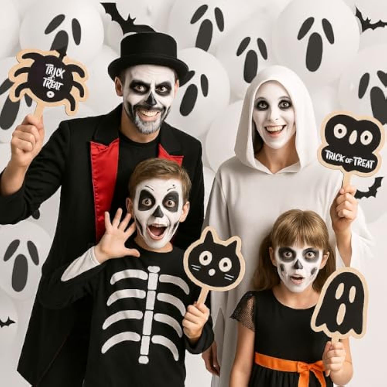 Halloween White Ghost Balloons 12 Inch Confetti Latex Party Decorations Scary Horror Theme