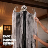 3PCS Hanging Halloween Skeleton Ghosts Decorations for Outdoor Indoor