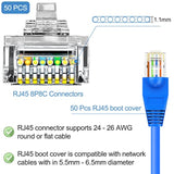 Rj45 Cat5 Cat6 Connectors Ends Pass Through Ethernet 8P8C Utp Network Plug For