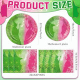 Pink And Green Party Decorations Happy Birthday Plates And Napkins 40Pcs Disposable Paper Tableware Set For Women Girls Party Birthday And Baby Shower Halloween Decorations