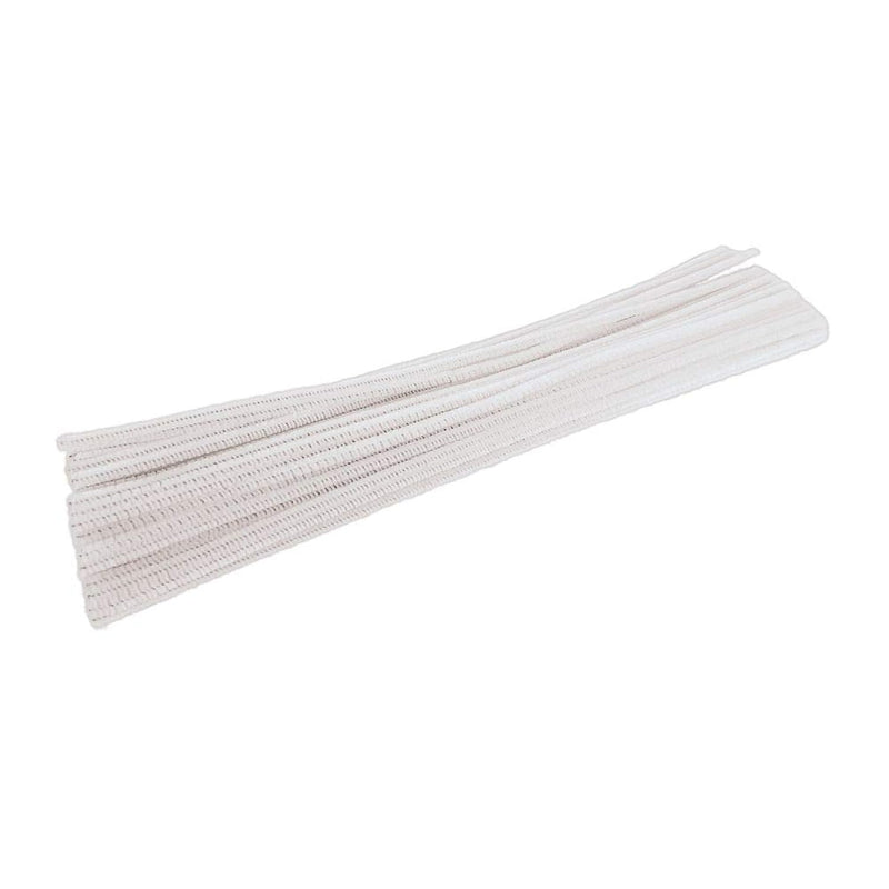 White Chenille Stem Pipe Cleaners, Pack Of 100, Arts & Crafts, Decorating, Ste