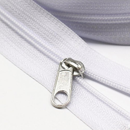 50Pcs Silver Pulls For #3 Nylon Coil Zippers Silver Zipper Sliders For