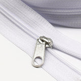 50Pcs Silver Pulls For #3 Nylon Coil Zippers Silver Zipper Sliders For