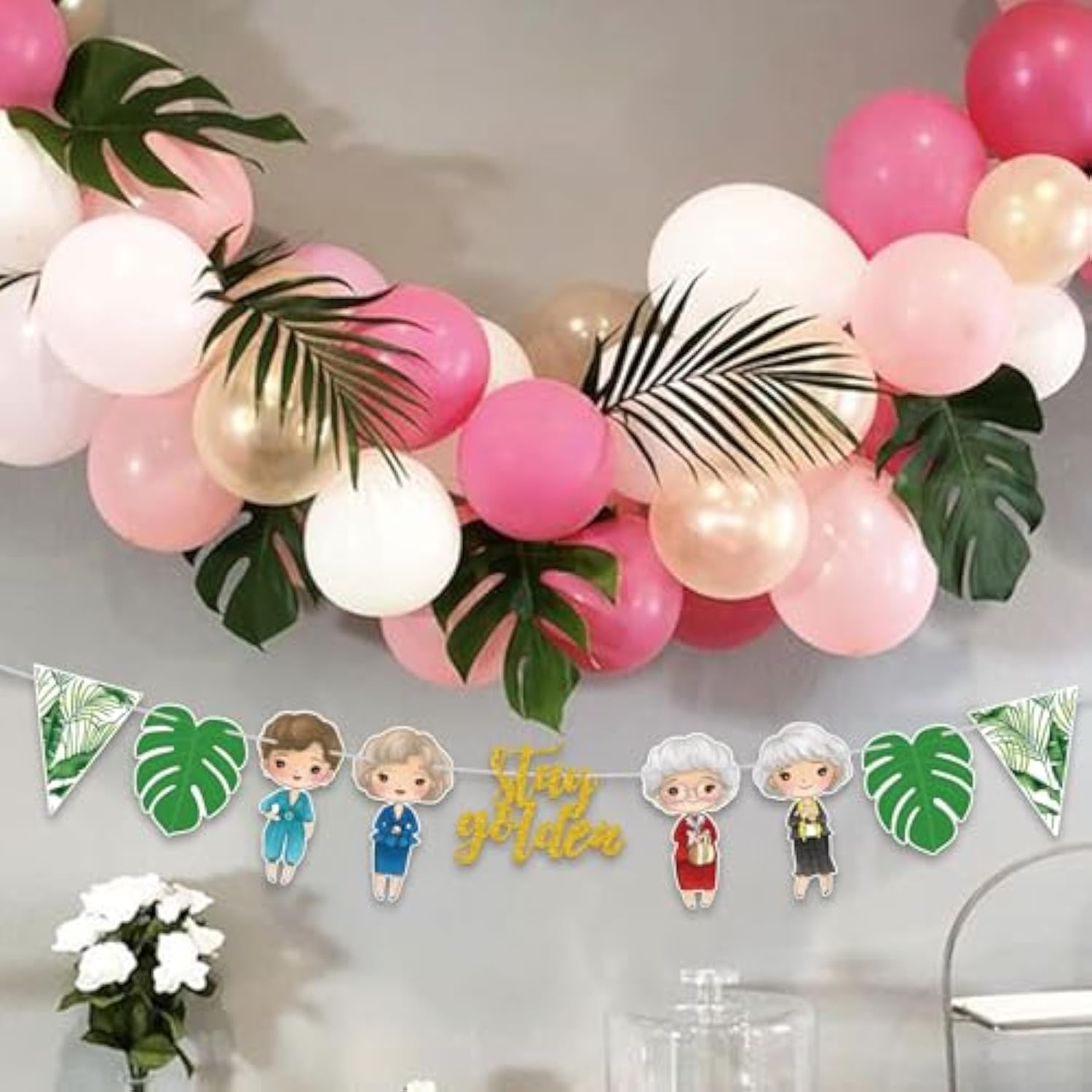 Golden Girls Themed Party Banner Stay Golden Hanging Decorations Party Sign