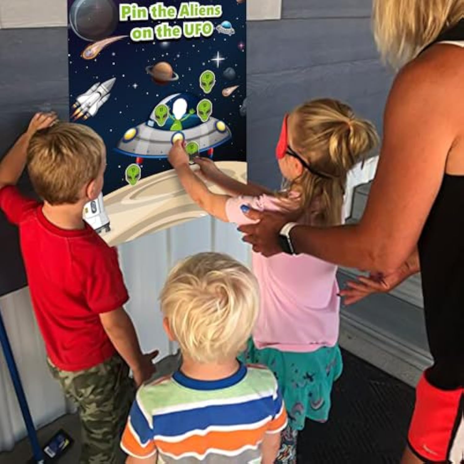 Aliens Space Party Decorations Games Pin The Aliens On The Ufo Games For Outer Space Theme Classroom Activities Birthday Party Supplies Favors