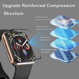 [2 Pack Tempered Glass Screen Protector For Watch 44Mm Se 3/Se 2/ Series 6//5/4, 3D Full Coverage [Easy Installation Frame] Waterproof Bubble-Free Hd Clear Film For Iwatch 44Mm