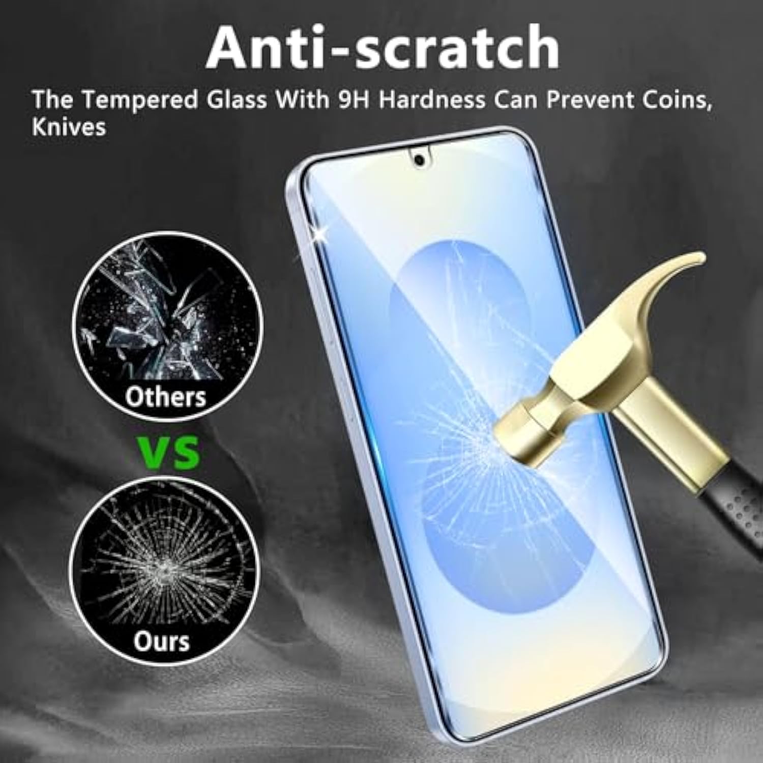 3 Pack Screen Protector Designed For Galaxy S25 With 3 Pack Tempered Glass Camera Lens Protector,Ultra Hd Clear,9H Hardness,Easy Install - Case Friendly,Scratch Resistant