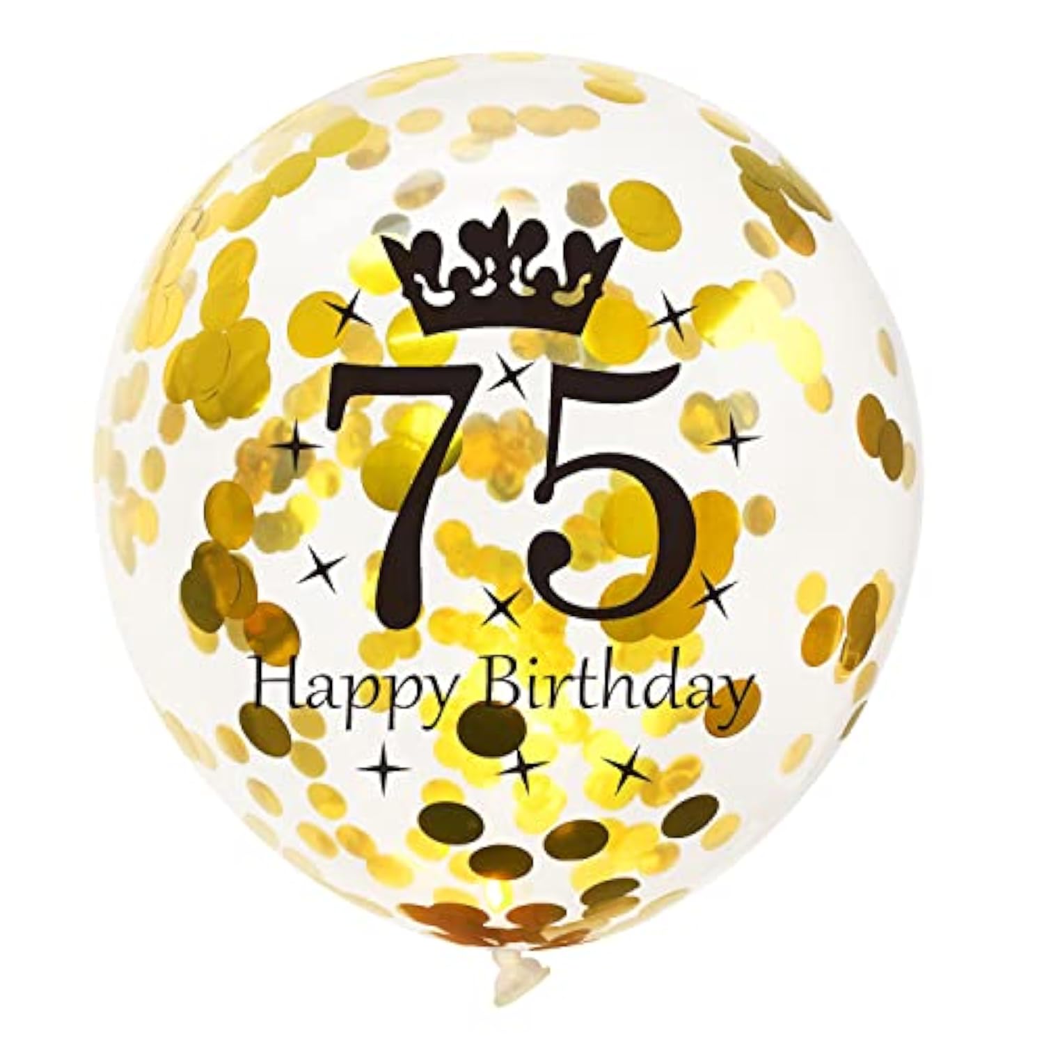 75Th Birthday Balloons Black And Gold 75Th Birthday Decorations For Men Women Happy 75 Birthday Latex Confetti Balloon 75 Years Old Theme Party Decor Supplies 15 Pack 12 Inch