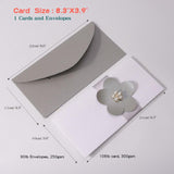 Thank You Cards With Envelopes,Thank You Notes For Wedding,Greeting, Happy Holidays, Business, Baby Shower (Silver)