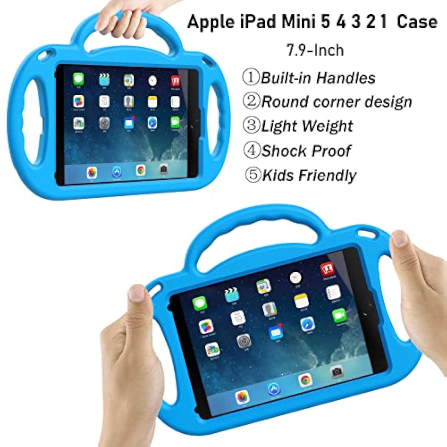 Kids Case For Ipad Mini 5/4/3/2/1, Ipad Mini 7.9 Inch Case With Shoulder Strap