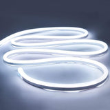16.4FT White LED Neon Rope Light 12V Waterproof Cuttable Dimmable Strip Lights No Plug