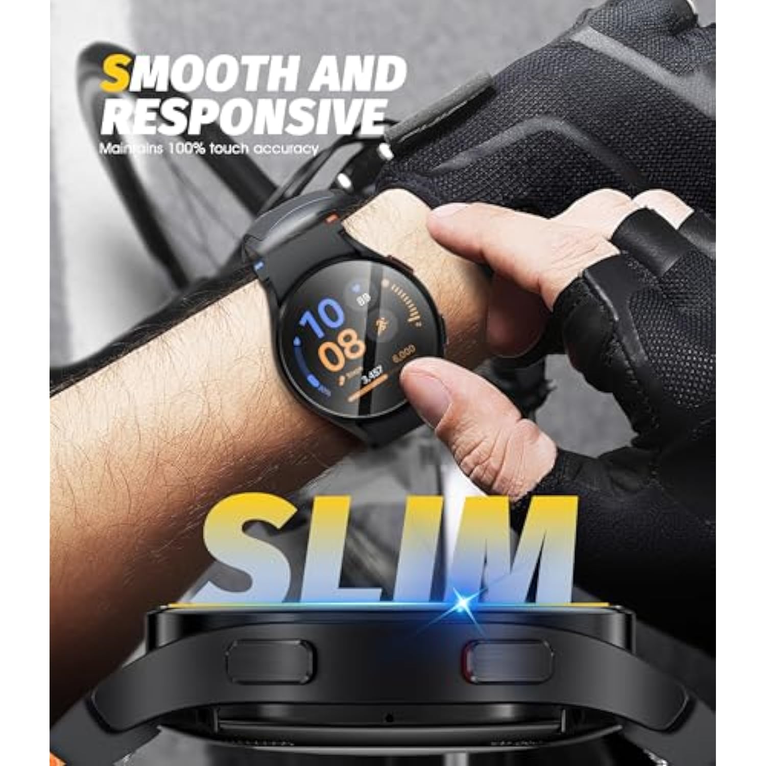 (3 Pack) Tempered Glass Watch Screen Protector For Samsung Galaxy Watch Fe, 2.5D Arc Edges 9 Hardness High Definition Anti-Scratch Bubble Free