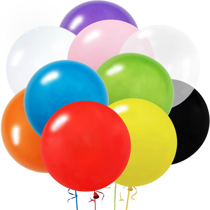 20Pcs Latex Big Balloons 24 Inch Assorted Large Balloons Giant Balloon