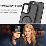 Magnetic For 11 Pro Max Case [Compatible With Magsafe] Translucent Matte 11 Pro Max Phone Case Slim Shockproof Women Men Girl Protective Cover Case For 11 Pro Max 6.5",Black