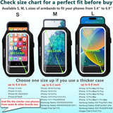 Running Armband Phone Holder For iPhone Samsung With Strap & Zipper Black Large