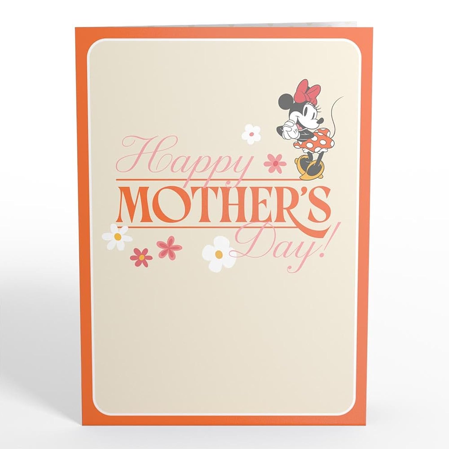 Mother'S Day Pop-Up Card With Mini Paper Bouquet For Her - 3D Disney'S Minnie Mouse Greeting Cards For Mom, Wife, Women - 5" X 7" Card - Blank Notecard & Envelope Included