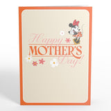 Mother'S Day Pop-Up Card With Mini Paper Bouquet For Her - 3D Disney'S Minnie Mouse Greeting Cards For Mom, Wife, Women - 5" X 7" Card - Blank Notecard & Envelope Included