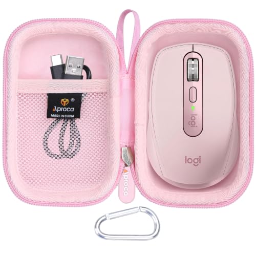 Pink Portable Hard Storage Case, For Mx Anywhere 3S / Mx Anywhere 3 / Anywhere 2 Compact Performance Mouse
